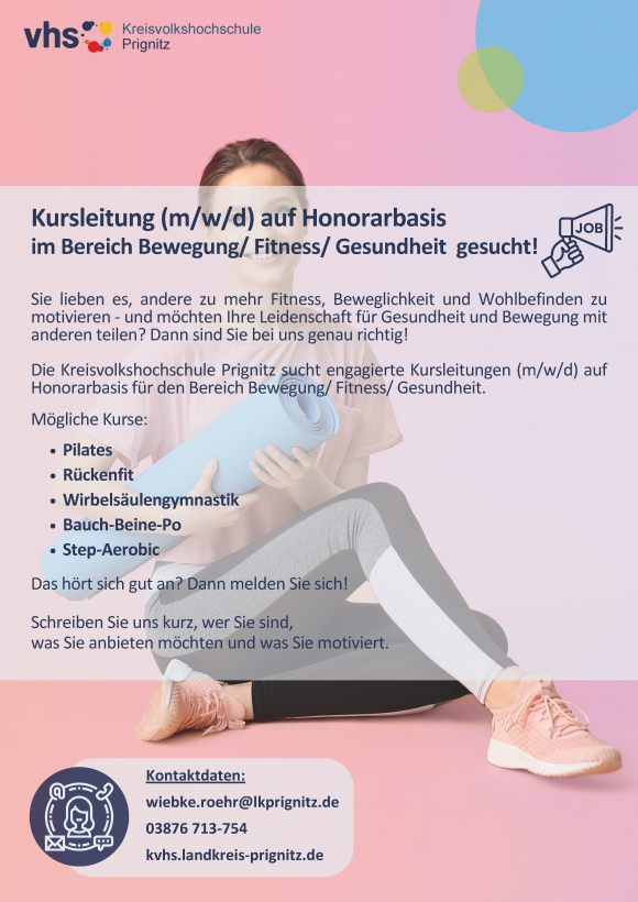 Plakat zur Kursleitersuche