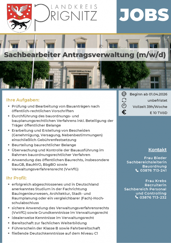 Sachbearbeiter Antragsverwaltung (m/w/d) - Seite 1