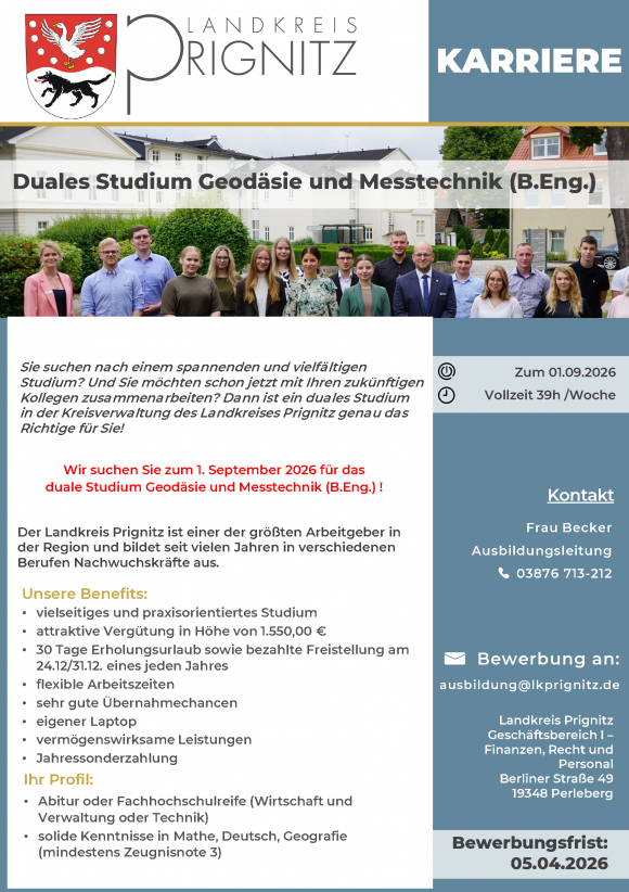 Duales Studium Geodäsie und Messtechnik (B.Eng.) 
